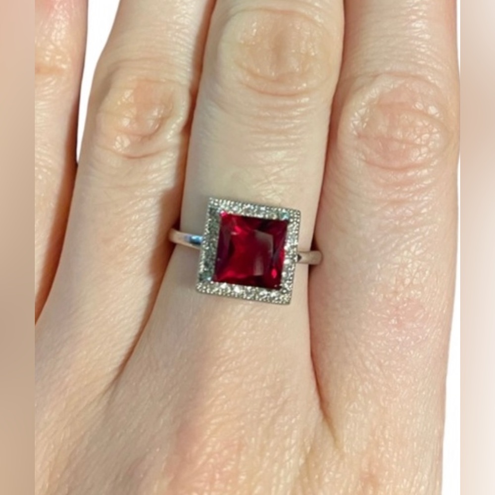 Red Princess Square Ring